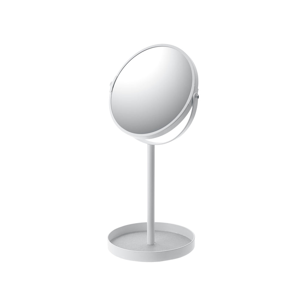360-Degree Swivel Vanity Mirror with Integrated Accessory Storage Tray