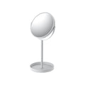 360-Degree Swivel Vanity Mirror with Integrated Accessory Storage Tray