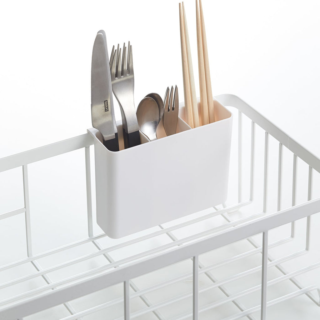 Compact Self-Draining Dish Rack with Swivel Spout