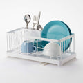 Compact Self-Draining Dish Rack with Swivel Spout