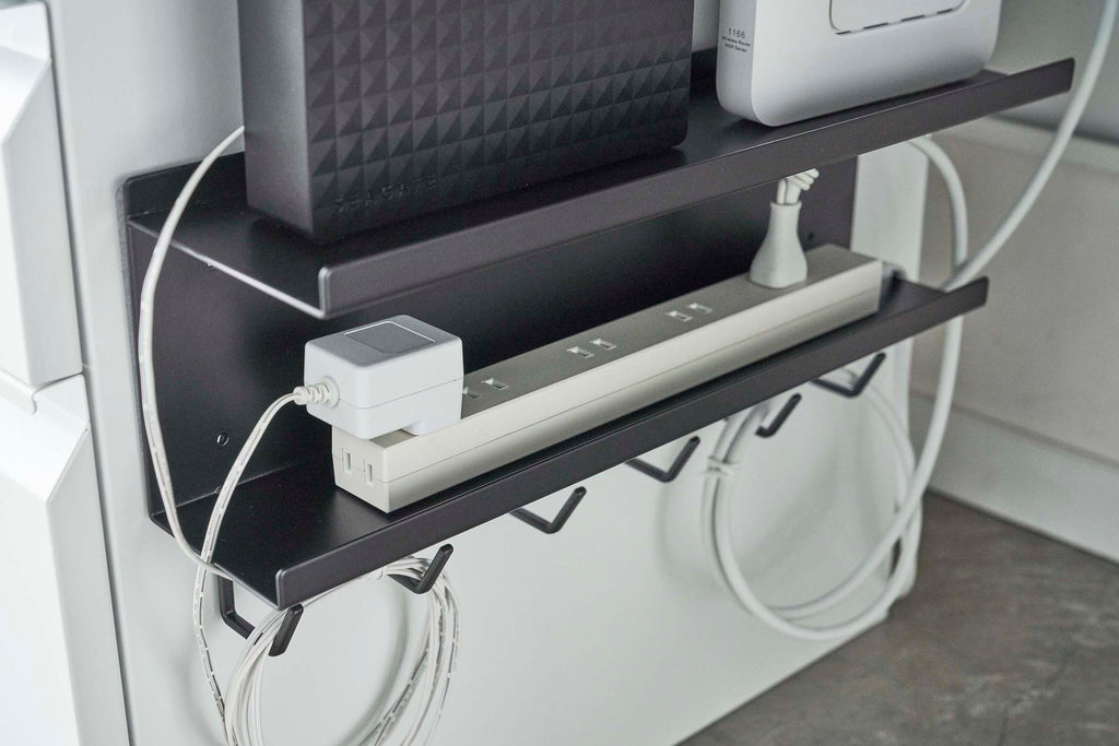 Desk Cable Management Rack for Cords & Power Strips