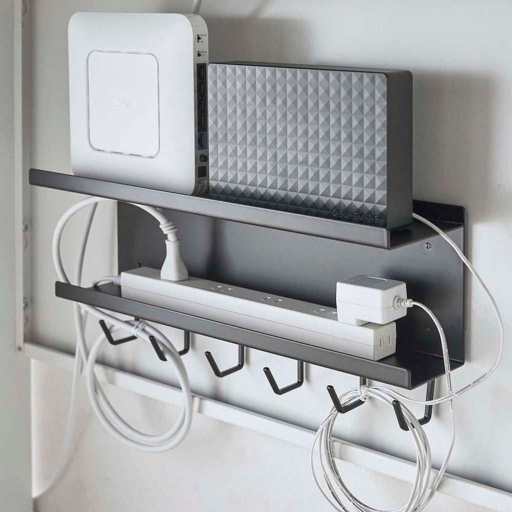 Desk Cable Management Rack for Cords & Power Strips