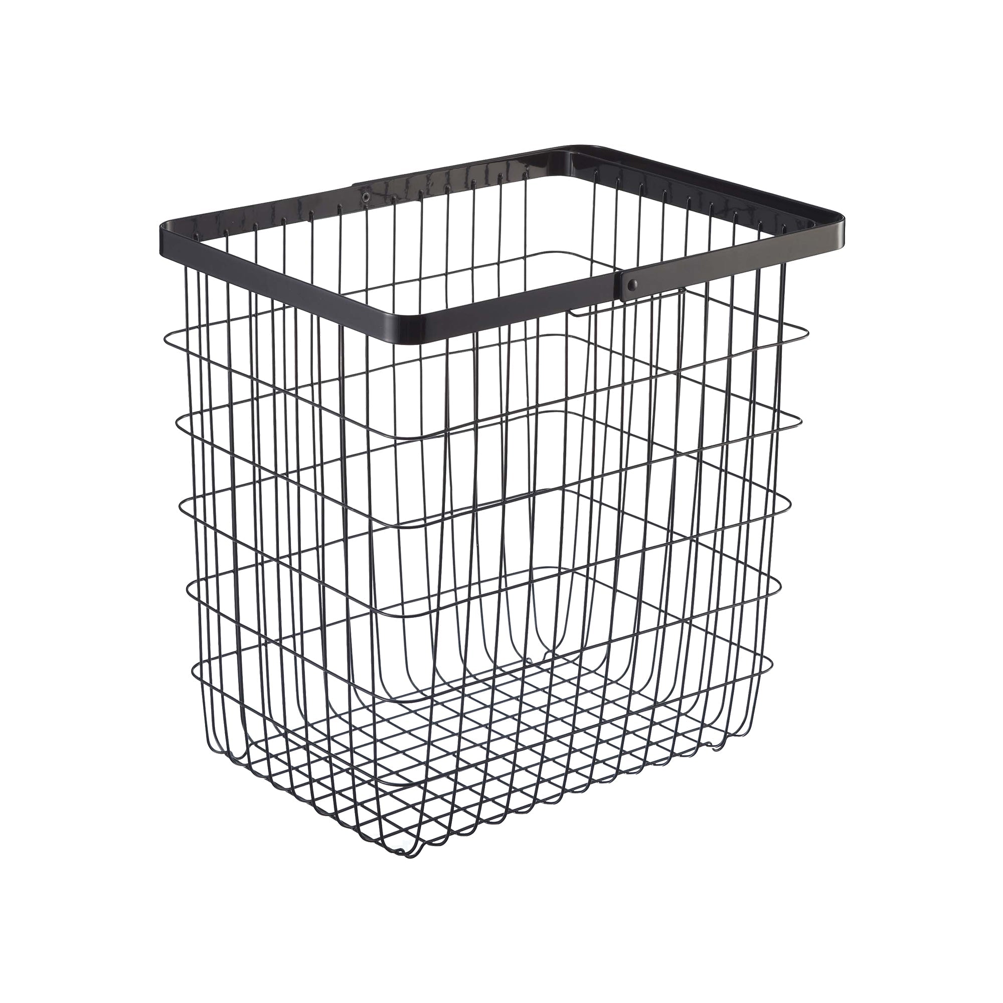 Large White Wire Laundry Basket with Airflow Design