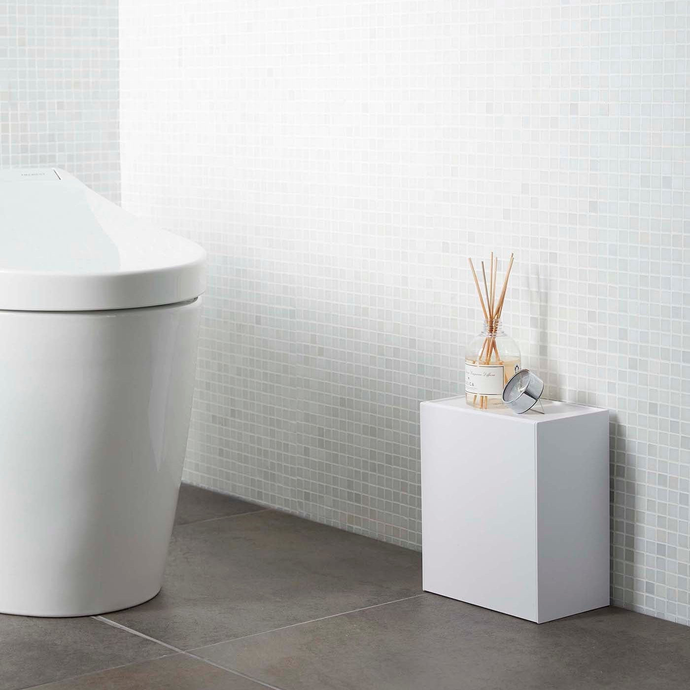 Modern Wall-Mount Waste Basket for Bathroom Use