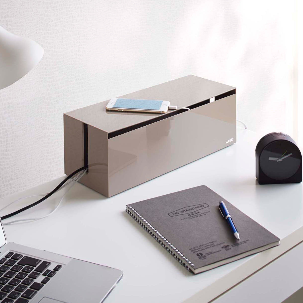 Resin Cable Organizer Box for Power Strips and Multiple Cords