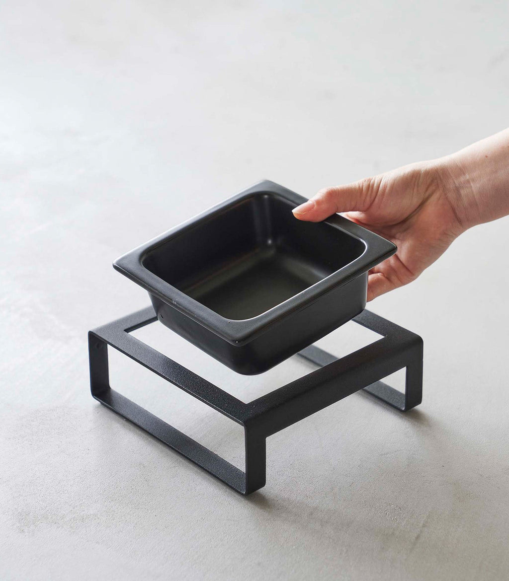 Single Pet Food Bowl - Steel + Ceramic