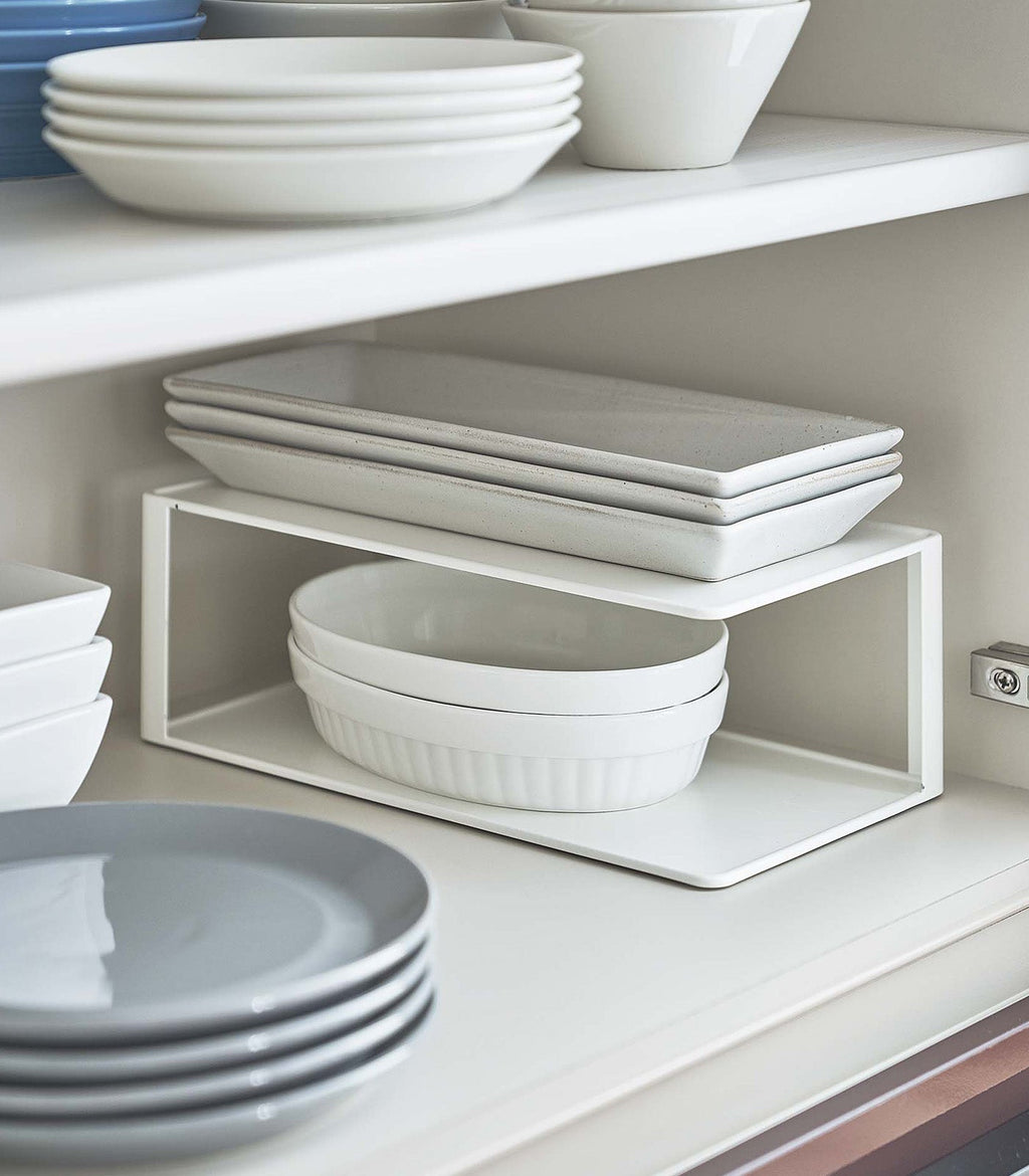 Two-Tier Cabinet Organizer for Kitchen Storage