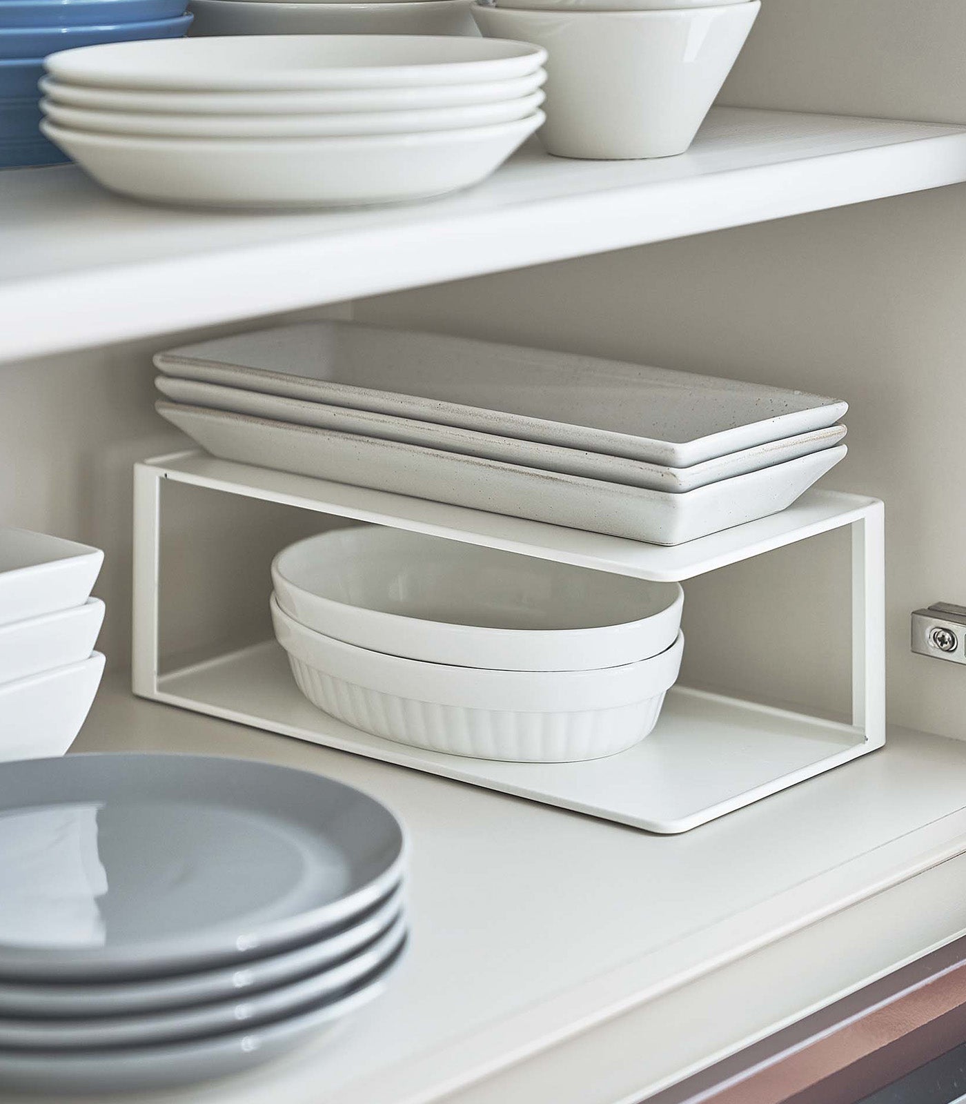 Two-Tier Cabinet Organizer for Kitchen Storage