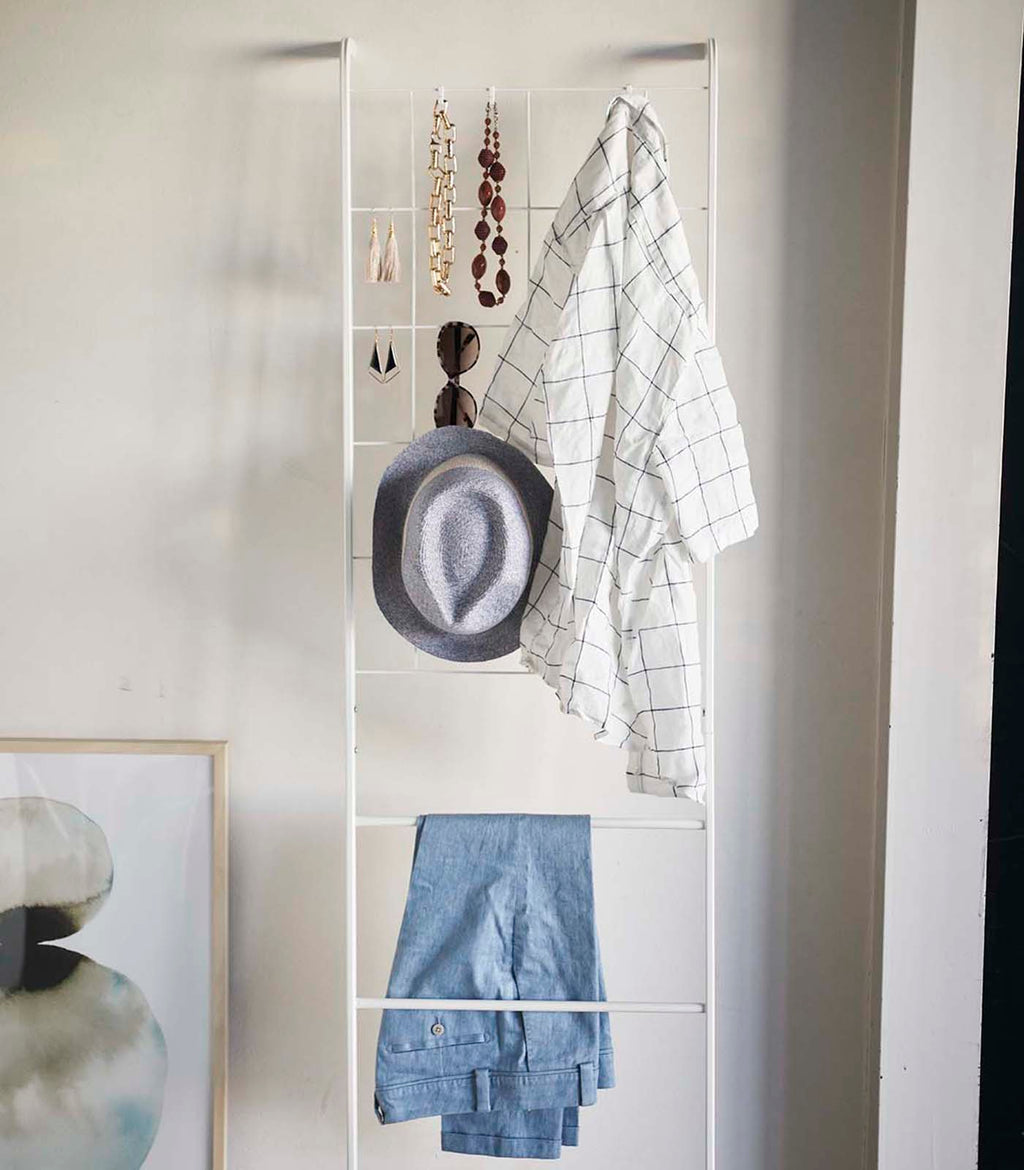 Leaning Ladder with Grid Panel (63" H)  - Steel