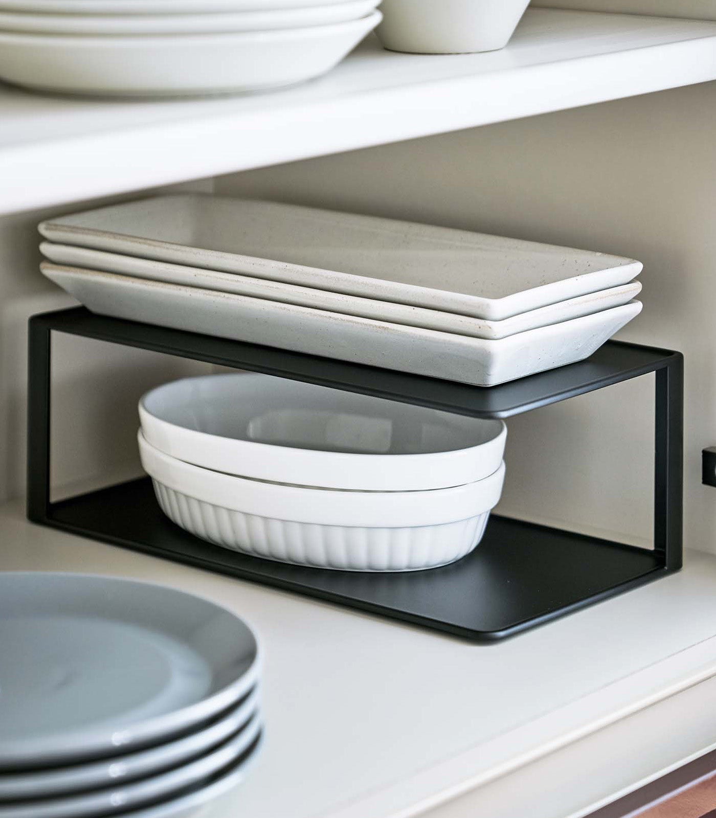 Two-Tier Cabinet Organizer for Kitchen Storage