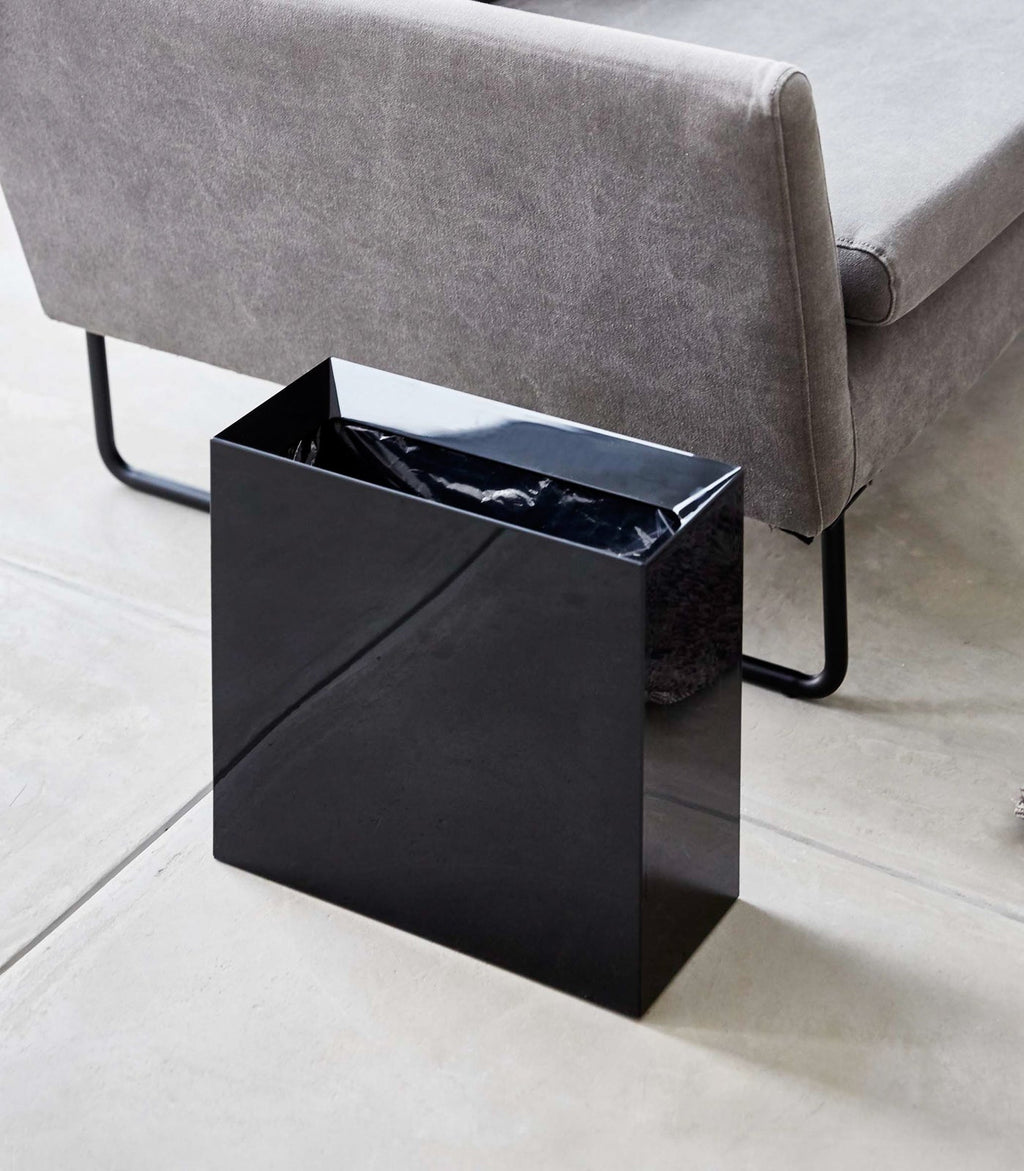 Modern Slim Wastebasket with Hidden Liner Design