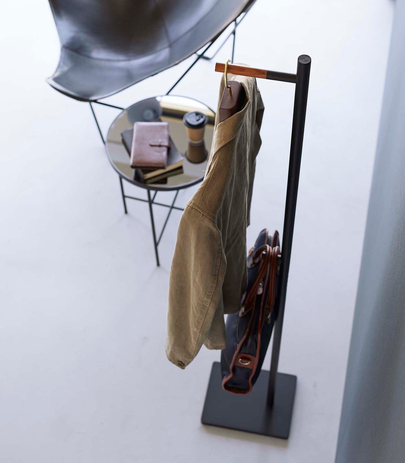 Coat Rack (63.98" H)  - Steel + Wood