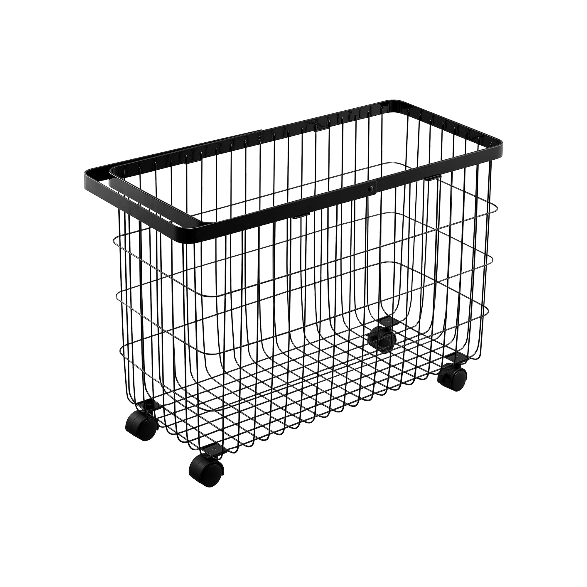 Rolling Wire Basket (14.8" H)  - Steel