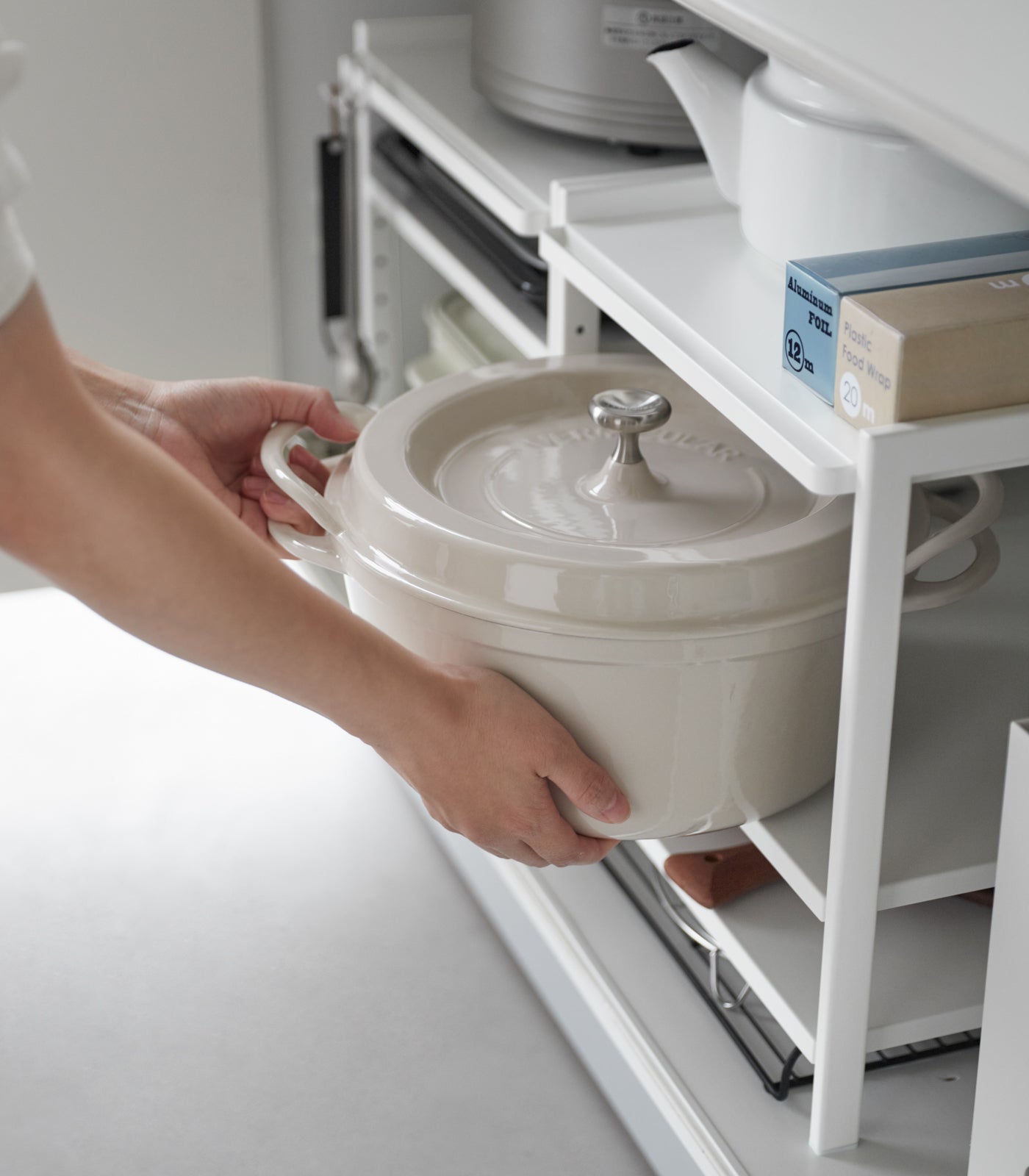 Three-Tier Cabinet Storage Rack (14" H)  - Steel