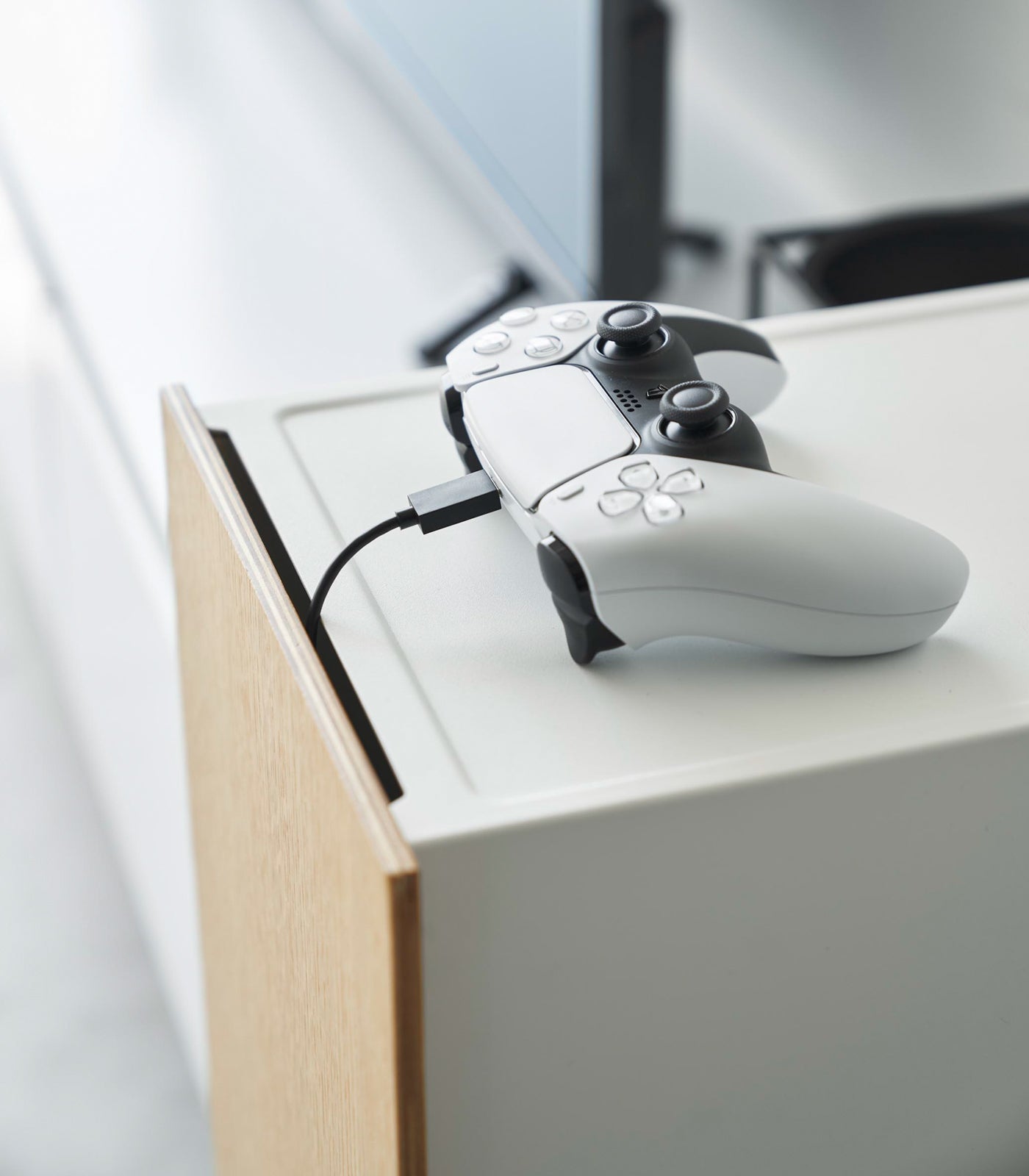 Gaming Storage Cabinet with Console & Controller Shelves