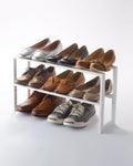 Adjustable Low-Profile Shoe Rack – Single or Two-Tier
