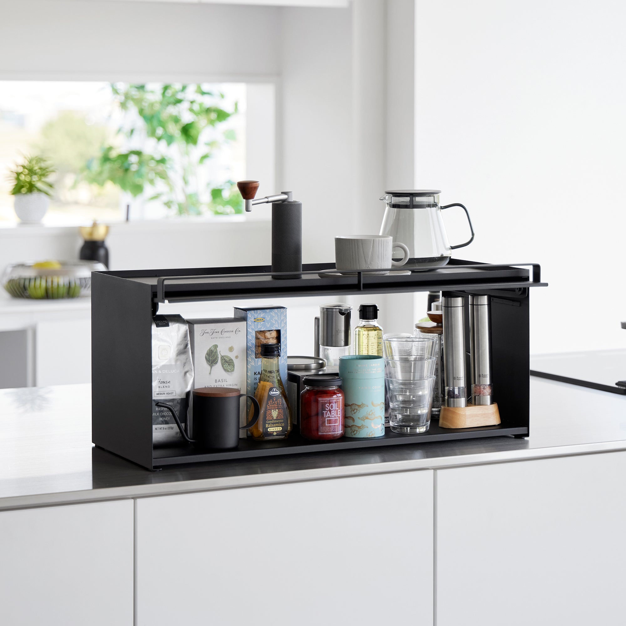 Open-Back Countertop Storage Rack - Steel