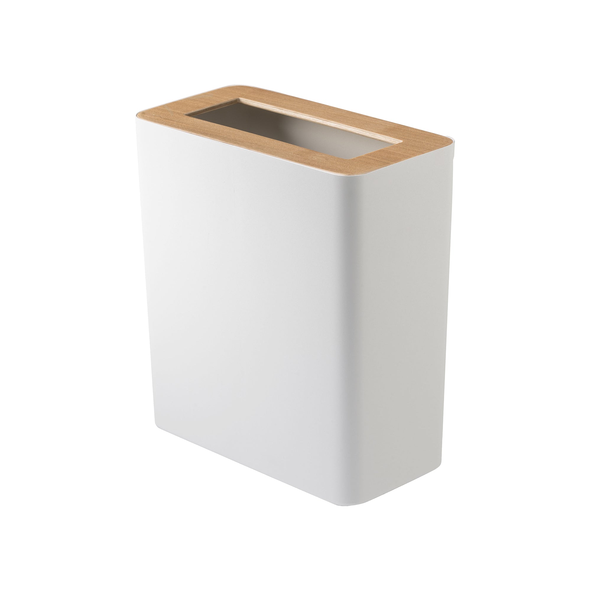 Trash Can - Rectangle - Steel + Wood