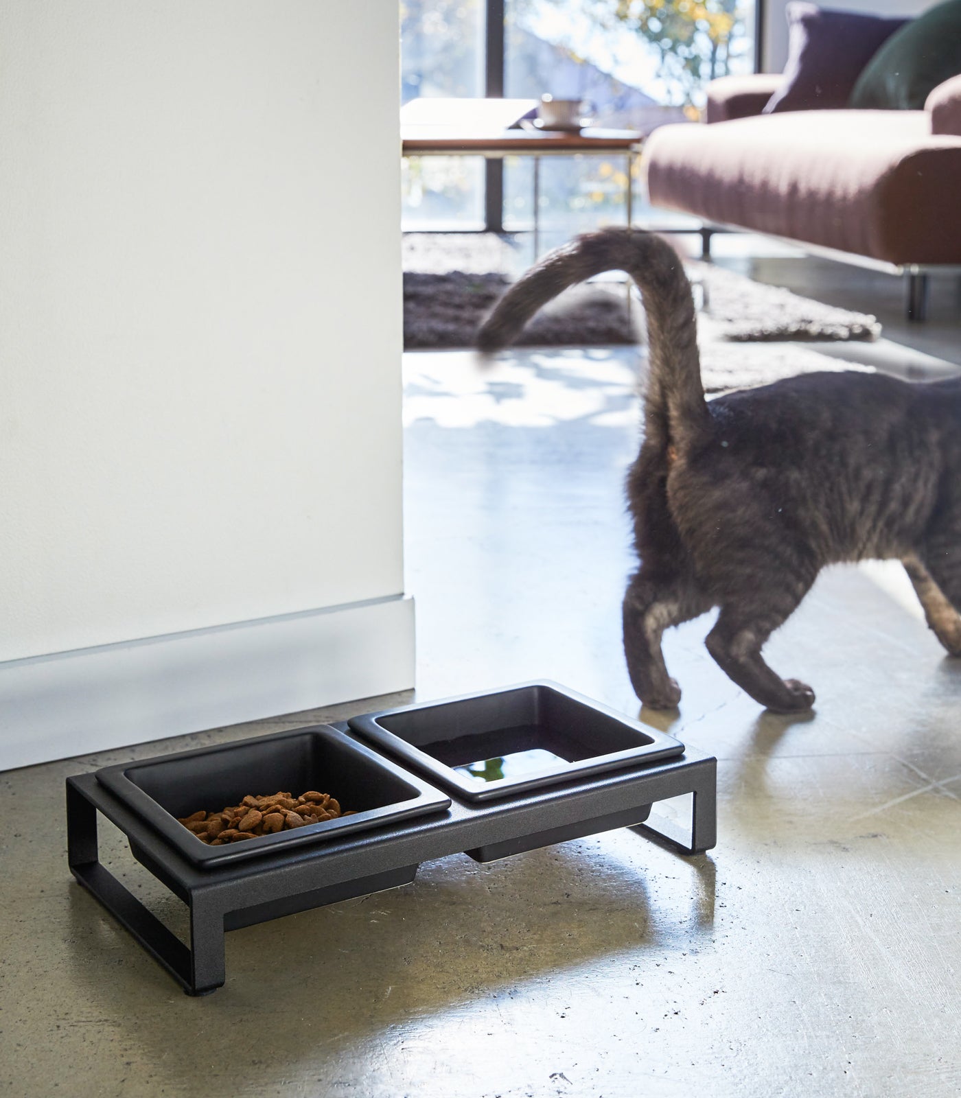 Pet Food Bowl - Steel + Ceramic
