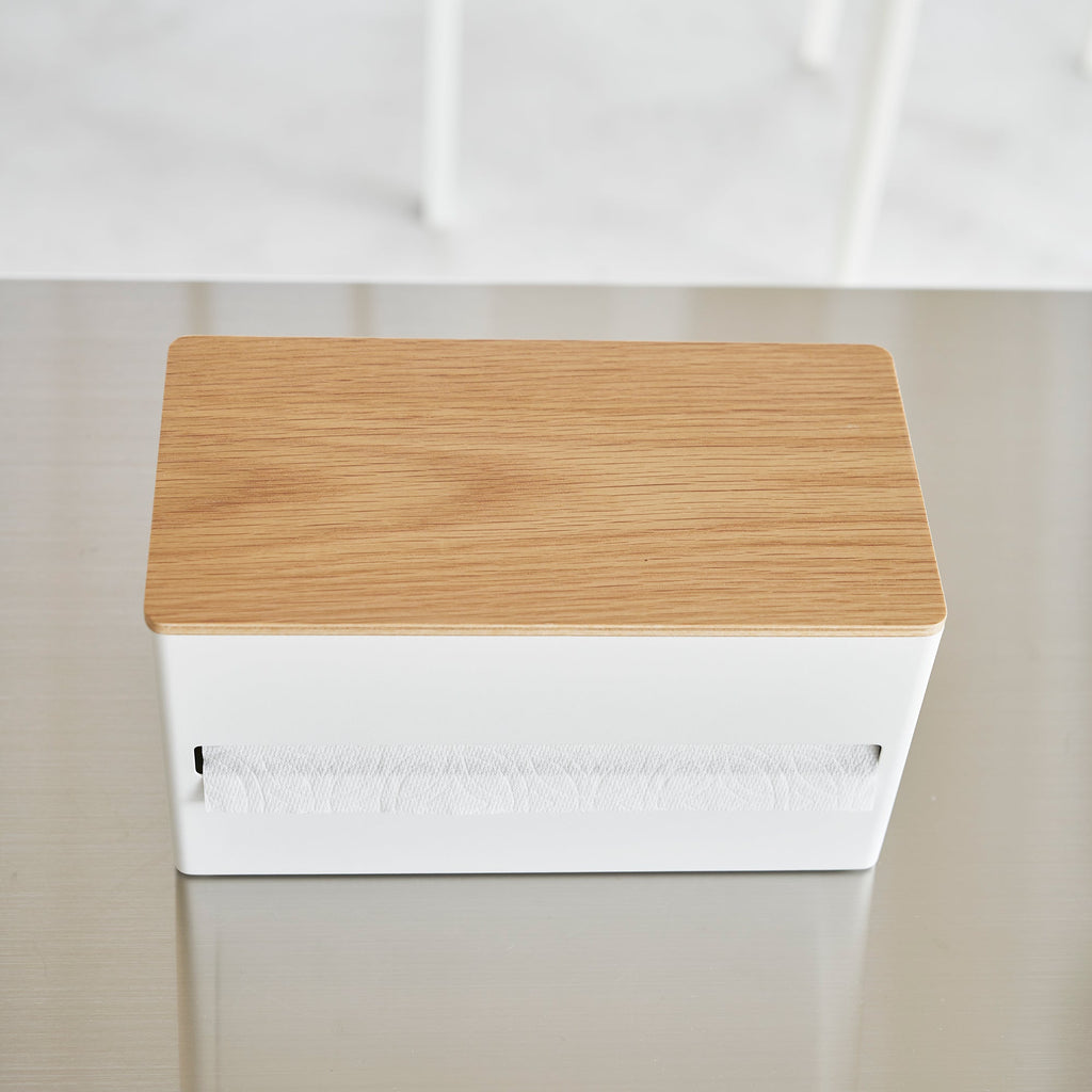 Paper Towel Dispenser - Steel + Wood