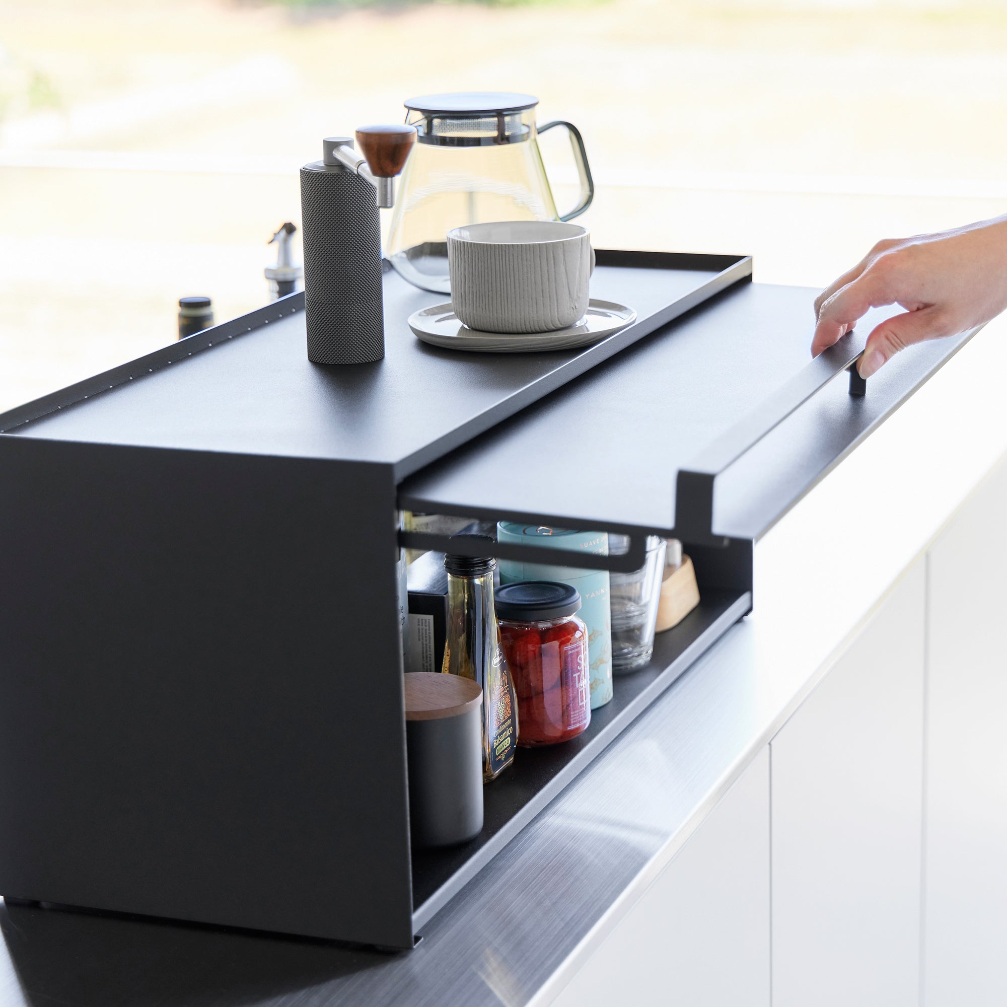 Open-Back Countertop Storage Rack - Steel