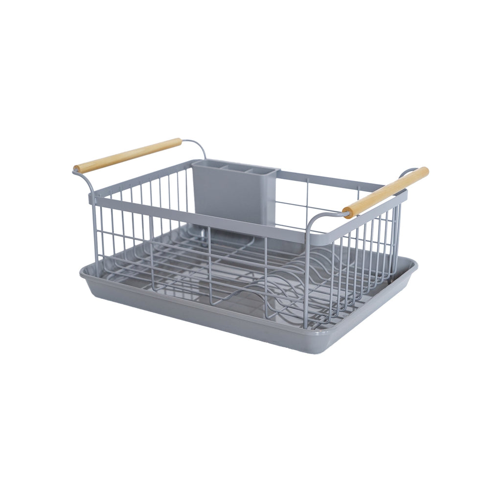 Dish Rack - Steel + Wood