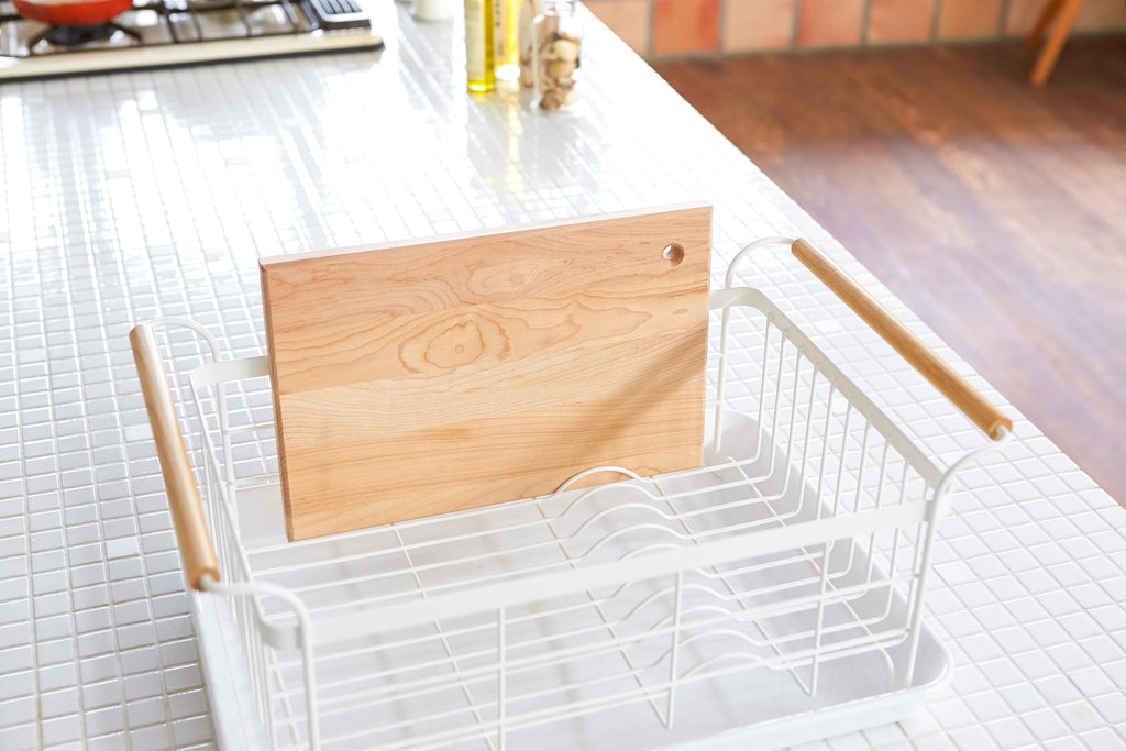 Dish Rack - Steel + Wood