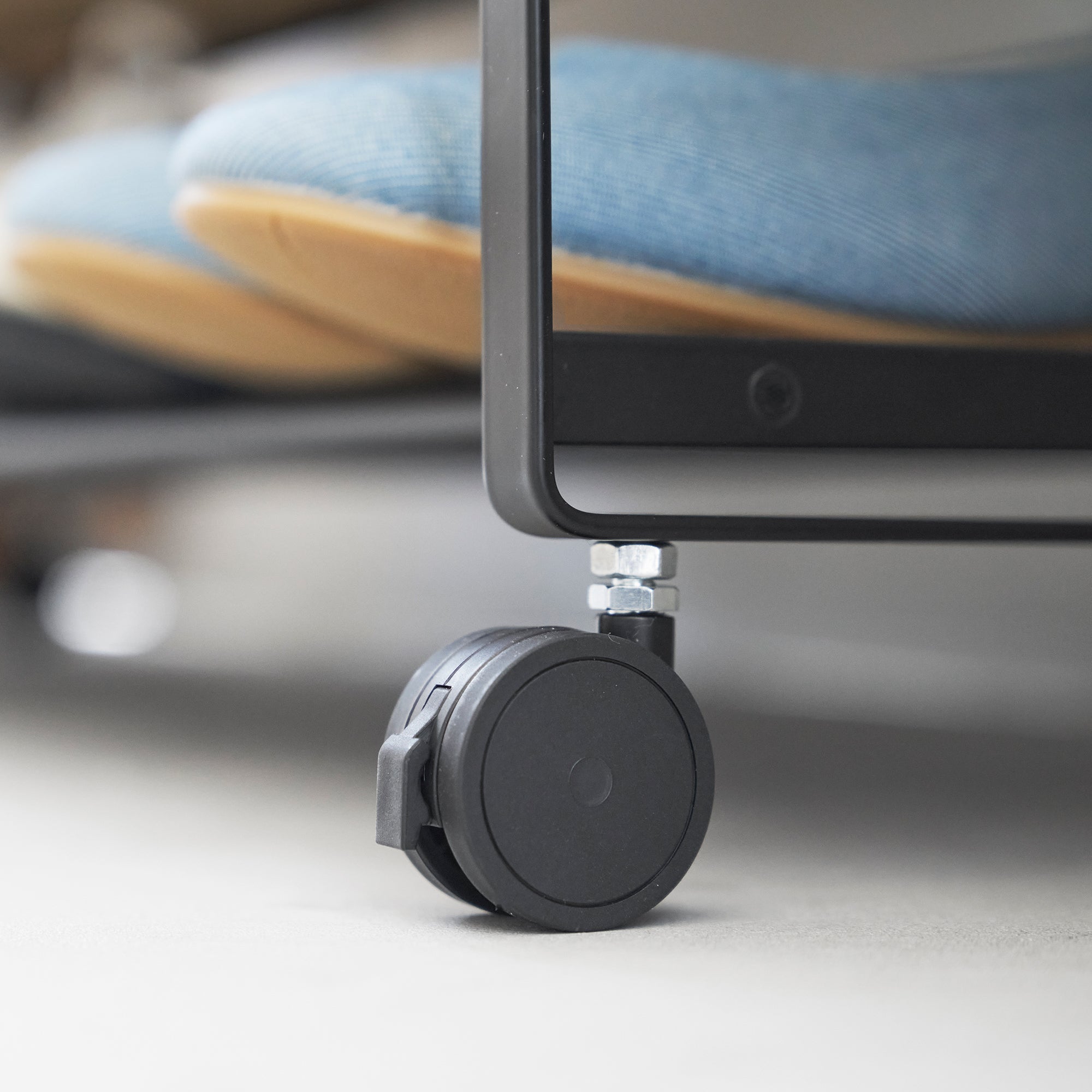 Rolling Two-Tier Shoe Storage Rack with Locking Casters