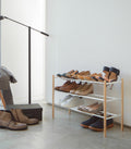 Expandable Shoe Rack (18" H)  - Steel + Wood