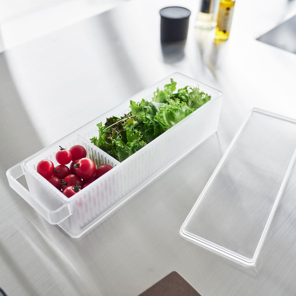 Refrigerator Colander with Lid & Divider