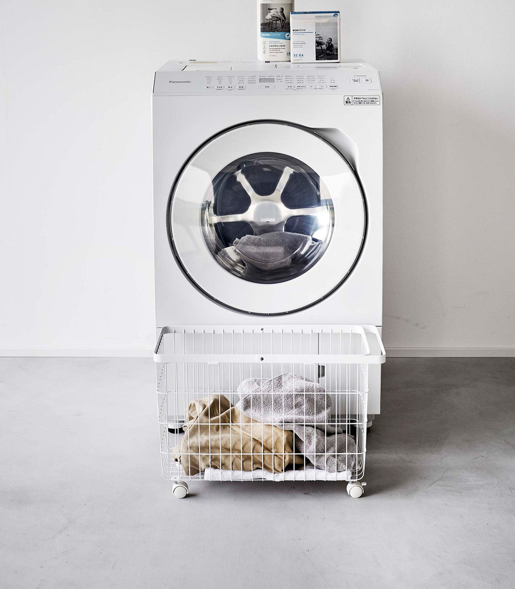 Rolling Wire Basket (14.8" H)  - Steel